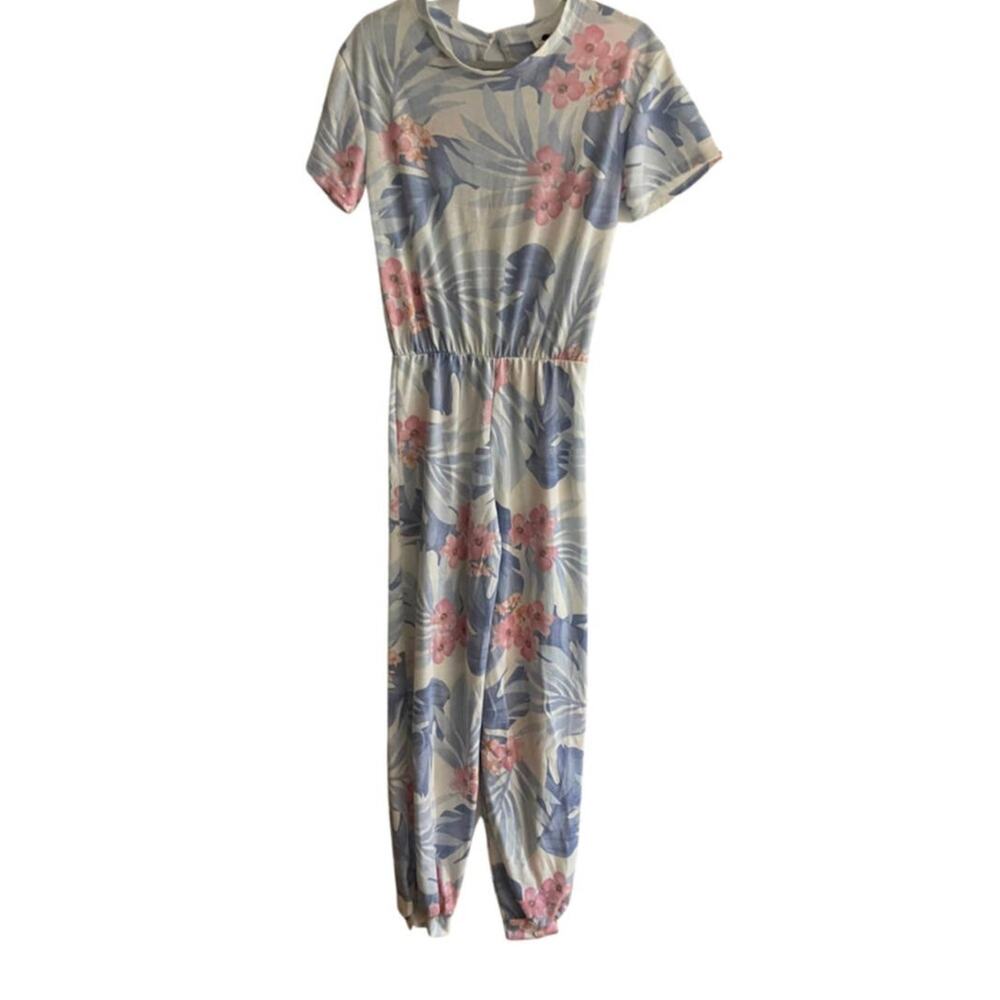 Venus Rules Blue White Pink Soft lightweight Jumpsuit Small